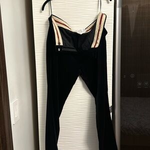 Max Mara black velour pants